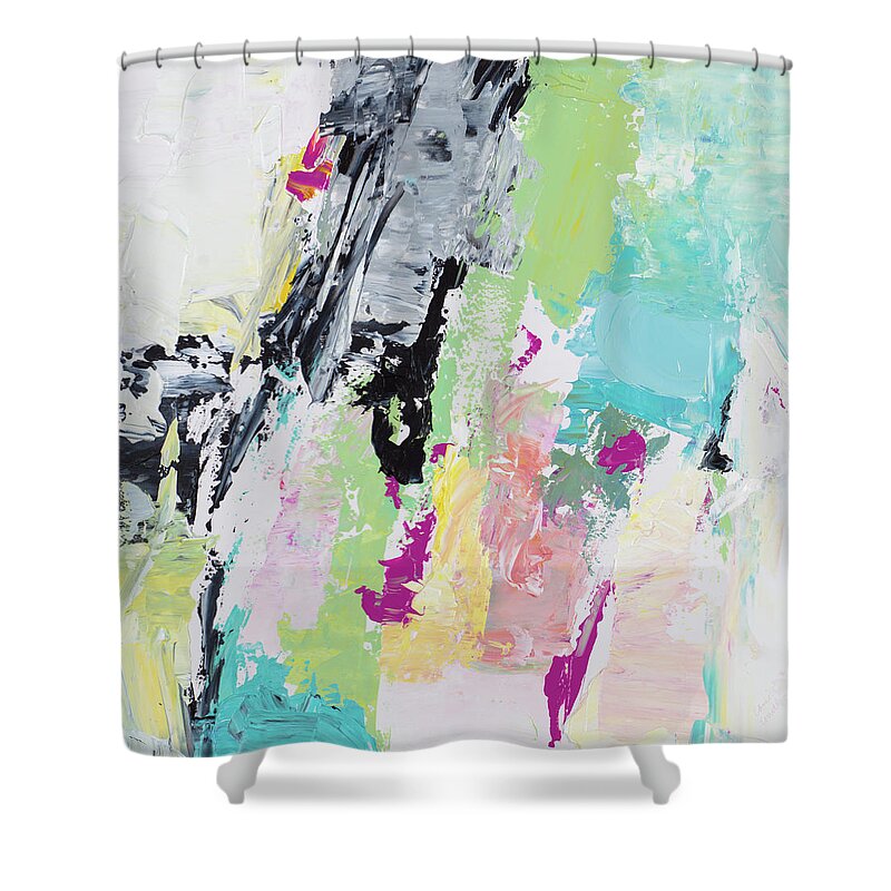 Burst Shower Curtain featuring the painting Burst Of Summer I by Lanie Loreth