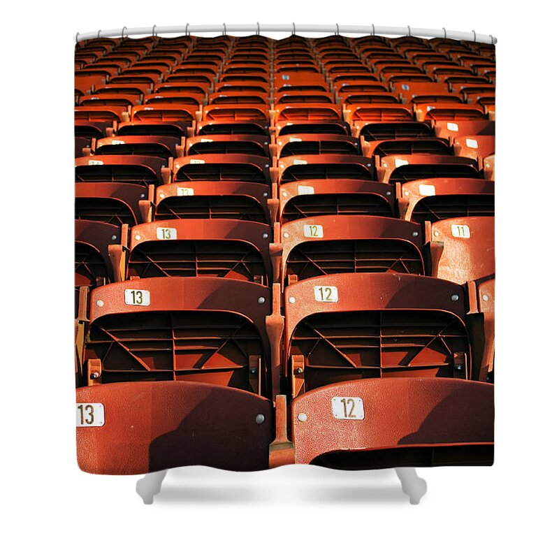 Empty Shower Curtain featuring the photograph Bush Stadium by © Doug Waggoner