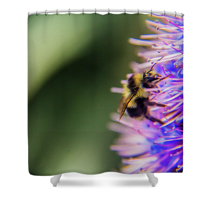 Bee Shower Curtain featuring the photograph Busy bee by Stuart Manning