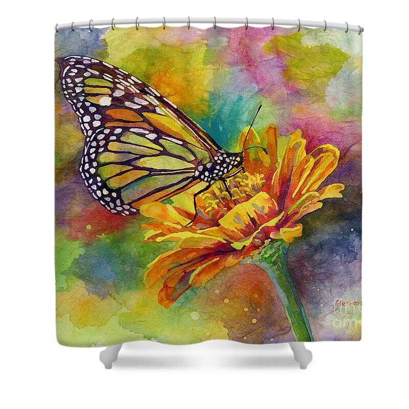 Butterfly Shower Curtain featuring the painting Butterfly Kiss by Hailey E Herrera