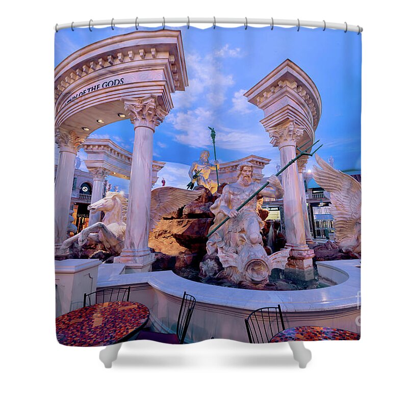 Caesars Fountain of the Gods Shower Curtain by Aloha Art - Pixels