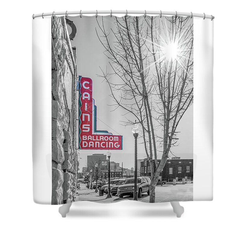 Cains Shower Curtain featuring the photograph Cains Ballroom with white border by Bert Peake
