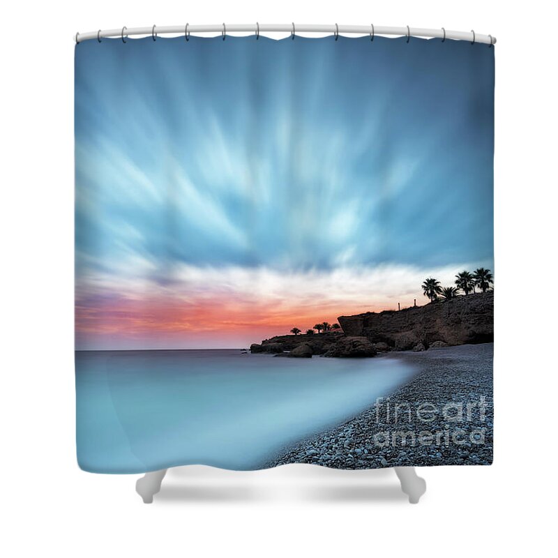 Mediterranean Shower Curtain featuring the photograph Cala del Pinar by Hernan Bua