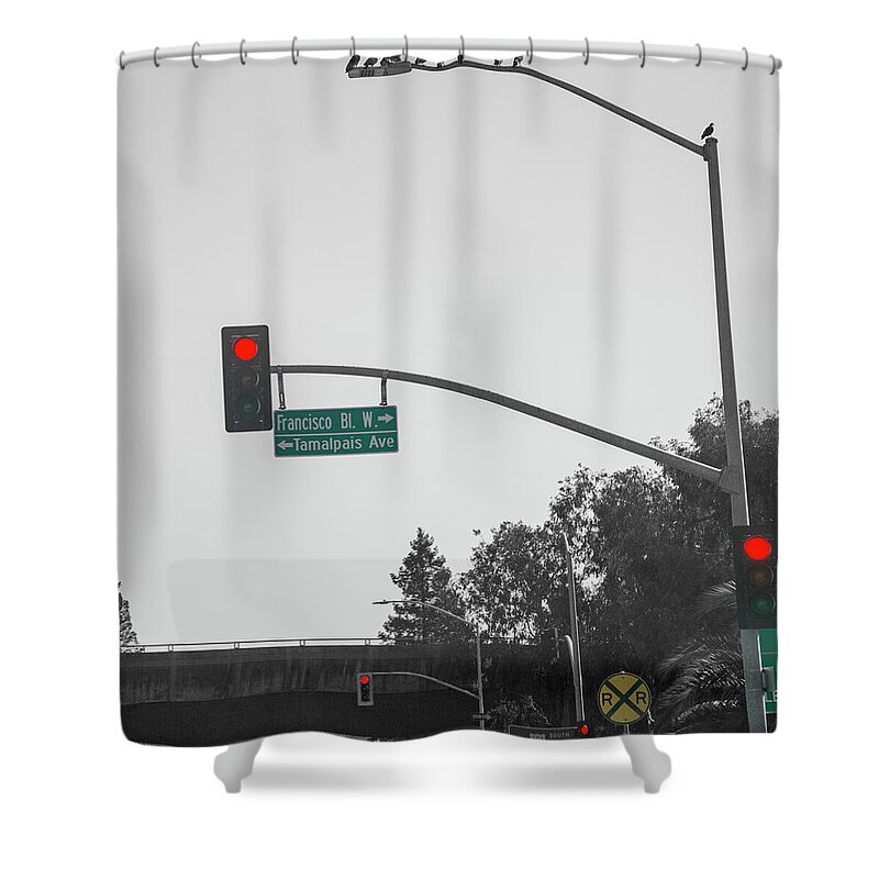 California Shower Curtain featuring the photograph California Red Lights 101 by Betsy Knapp