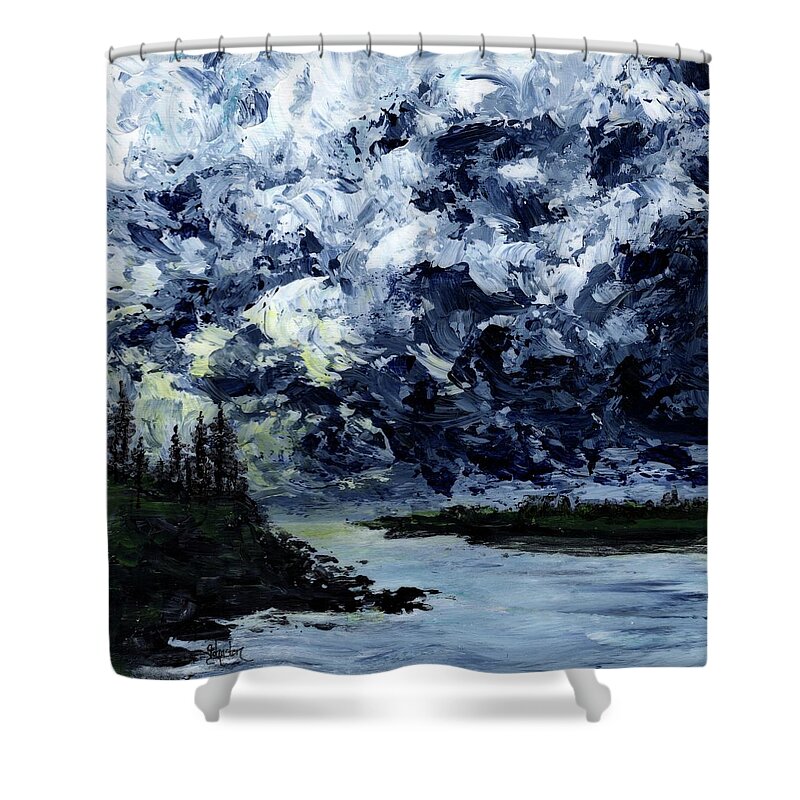 Call Shower Curtain featuring the painting Call My Name by Cindy Johnston