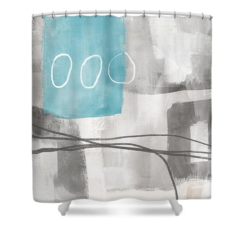 Abstract Shower Curtain featuring the mixed media Calm Abstract 2- Art by Linda Woods by Linda Woods