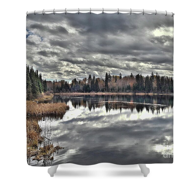 Storm Shower Curtain featuring the photograph Calm Before The Storm by Vivian Martin
