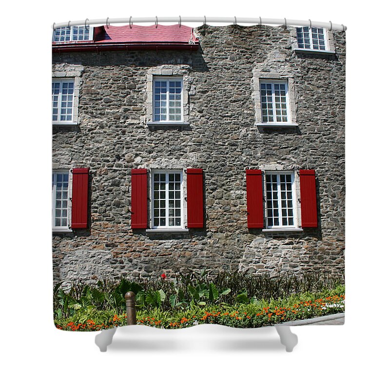 Built Structure Shower Curtain featuring the photograph Canada Quebec City by Shunyufan