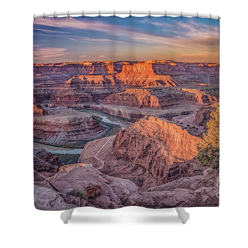 Canyon Shower Curtain featuring the photograph Canyon Glow by Melissa Lipton