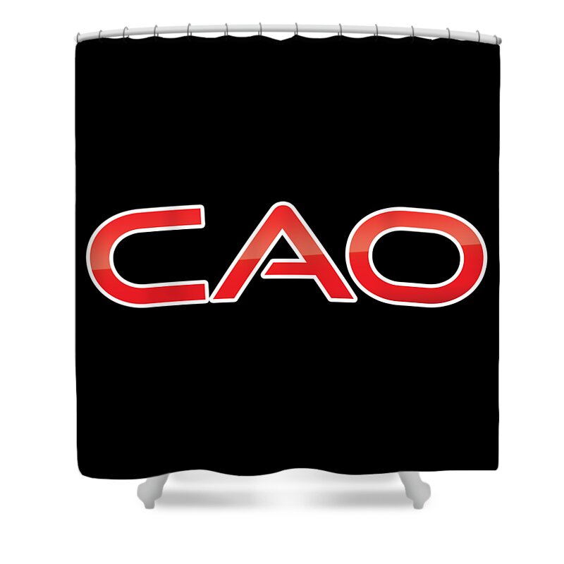 Cao Shower Curtain featuring the digital art Cao by TintoDesigns