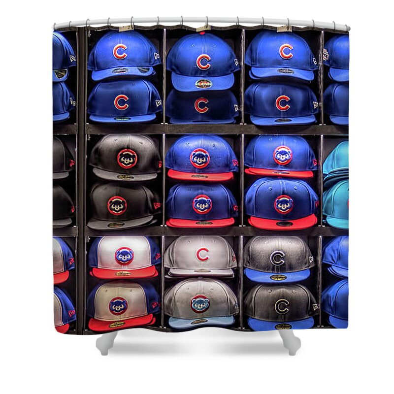 Cubs Caps Shower Curtain featuring the photograph Cap-tivating by Wes Iversen