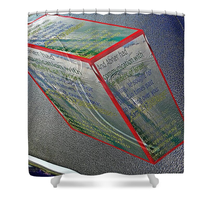 Cars Shower Curtain featuring the digital art Car roof symbol with text as a box by Karl Rose