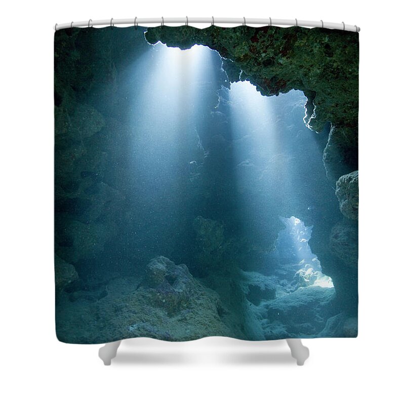 Underwater Shower Curtain featuring the photograph Caribbean Sea, Cayman Islands, Grand by Paul Souders