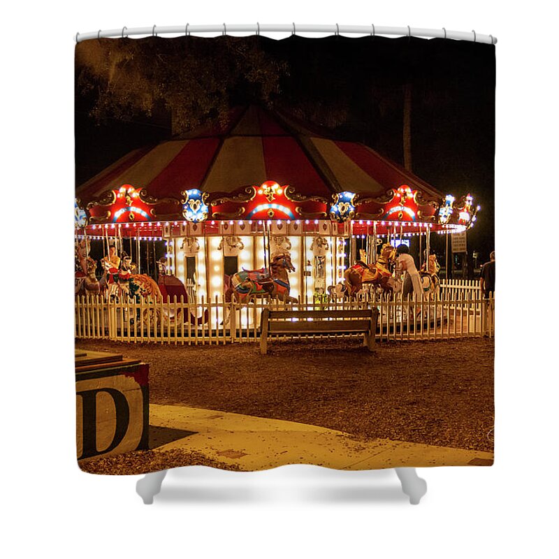 St. Augustine Shower Curtain featuring the photograph Carousel by Joseph Desiderio