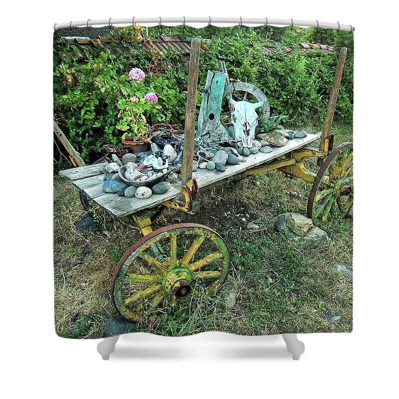 Still Life Shower Curtain featuring the photograph Cart still life by Martin Smith