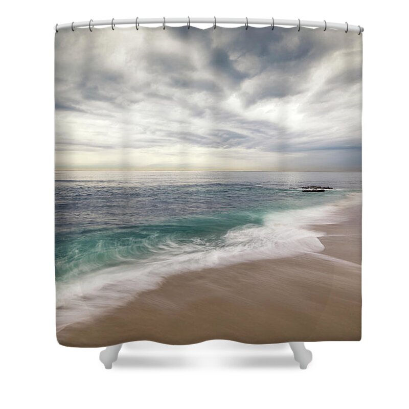 Beach Shower Curtain featuring the photograph Casa Beach Winter La Jolla Coast #2 by Joseph S Giacalone