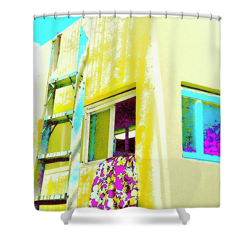 Rapunzel's Summer Home Shower Curtain featuring the photograph Casita de Rapunzel No. Uno by Debra Grace Addison