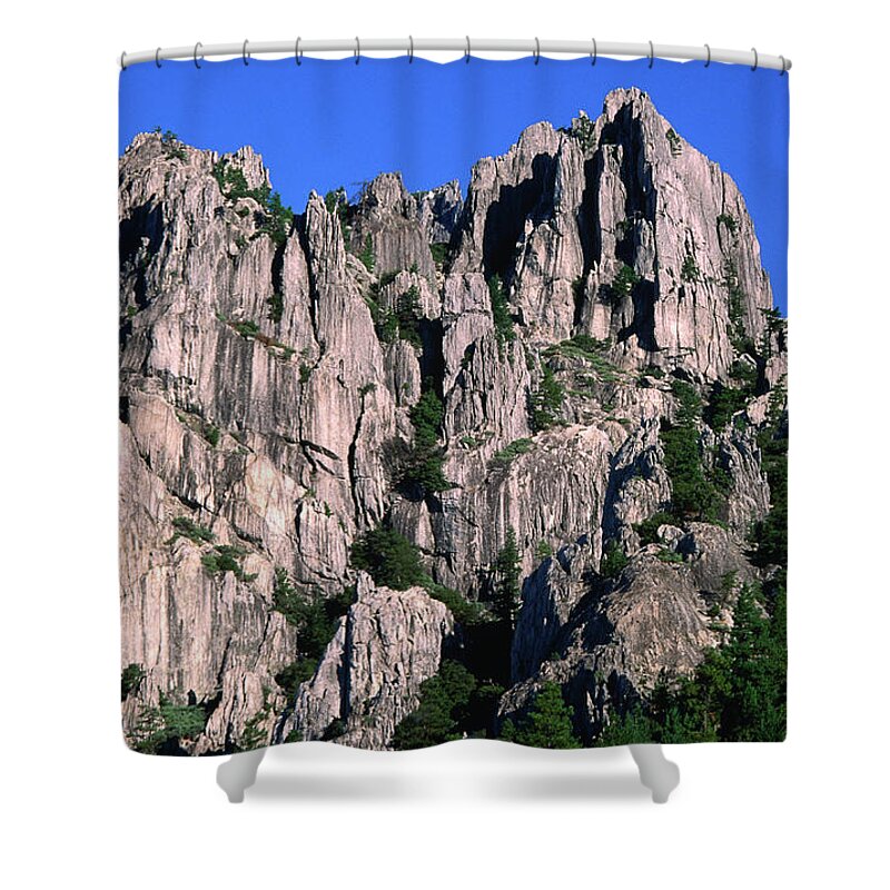 Toughness Shower Curtain featuring the photograph Castle Crags Landscape by John Elk