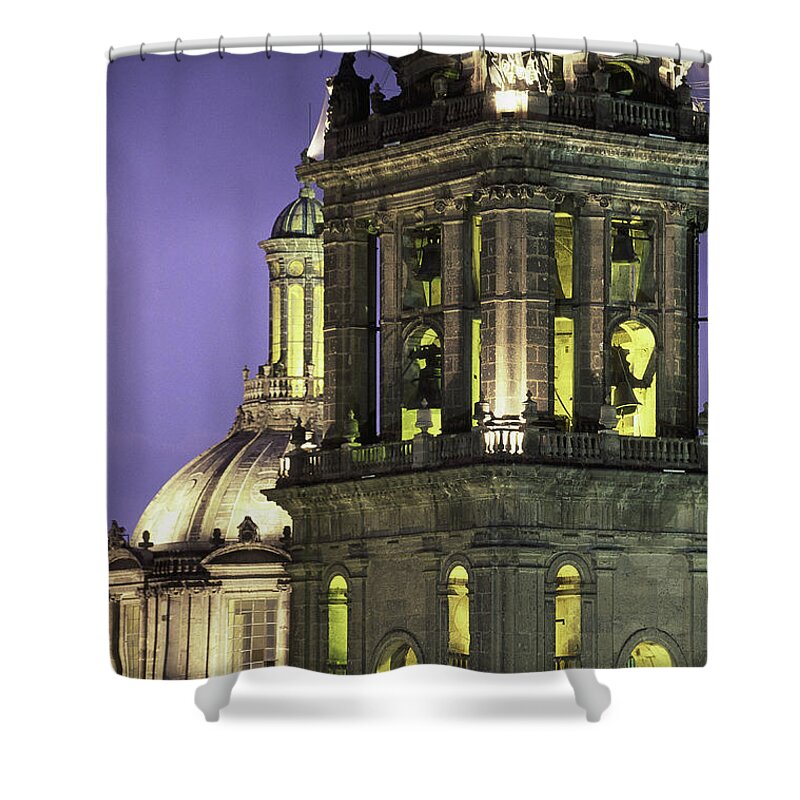 Mexico City Shower Curtain featuring the photograph Cathedral Metropolitana, Mexico City by Walter Bibikow