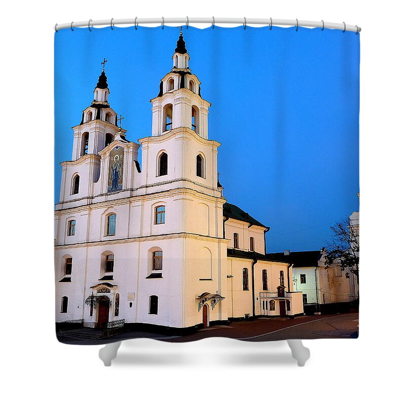 Convent Shower Curtain featuring the photograph Cathedral Of Holy Spirit, Minsk by Sir Francis Canker Photography