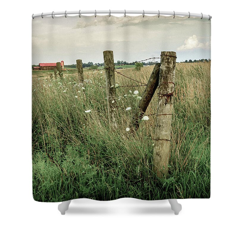 America Shower Curtain featuring the photograph Central Kentucky farm by Alexey Stiop