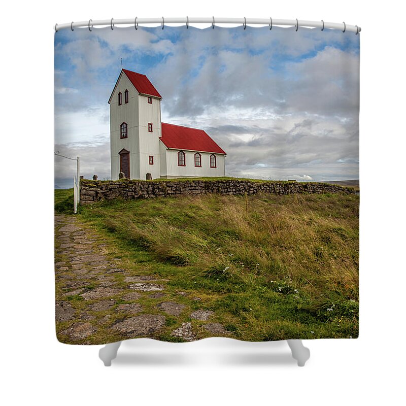 Church Shower Curtain featuring the photograph Chapel of Iceland by David Letts