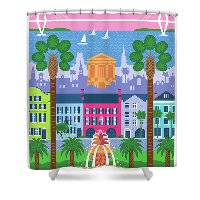 Charleston Street Shower Curtains