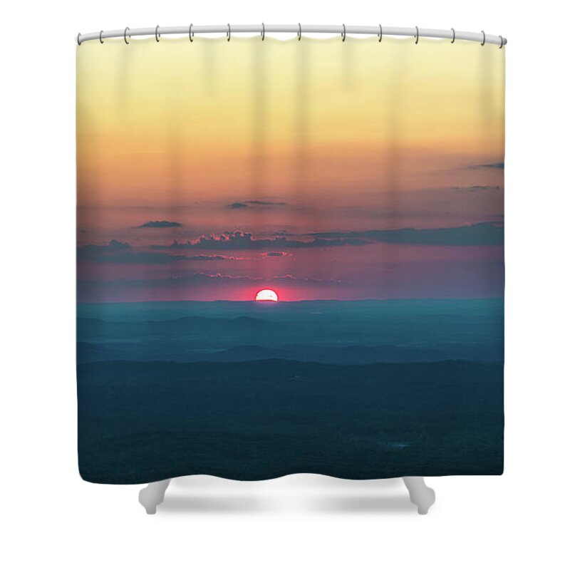 Alabama Shower Curtain featuring the photograph Cheaha Wilderness Sunset - Summer by James-Allen
