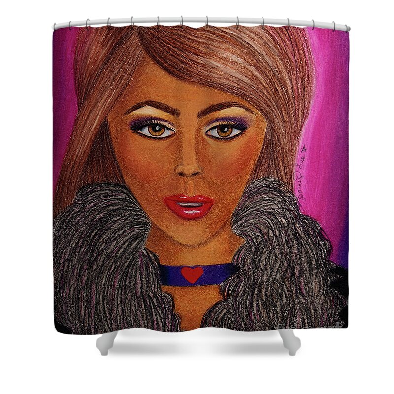 Fine Art Shower Curtain featuring the painting Chelsea Girl Dance All Night by Dorothy Lee