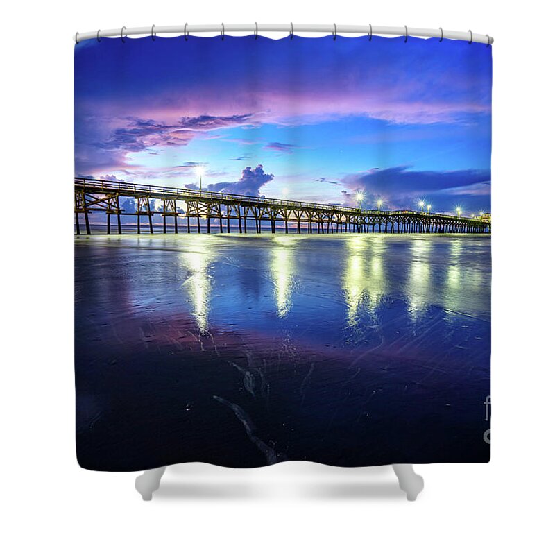 Cherry Grove Shower Curtain featuring the photograph Cherry Grove Summer Sunrise by David Smith