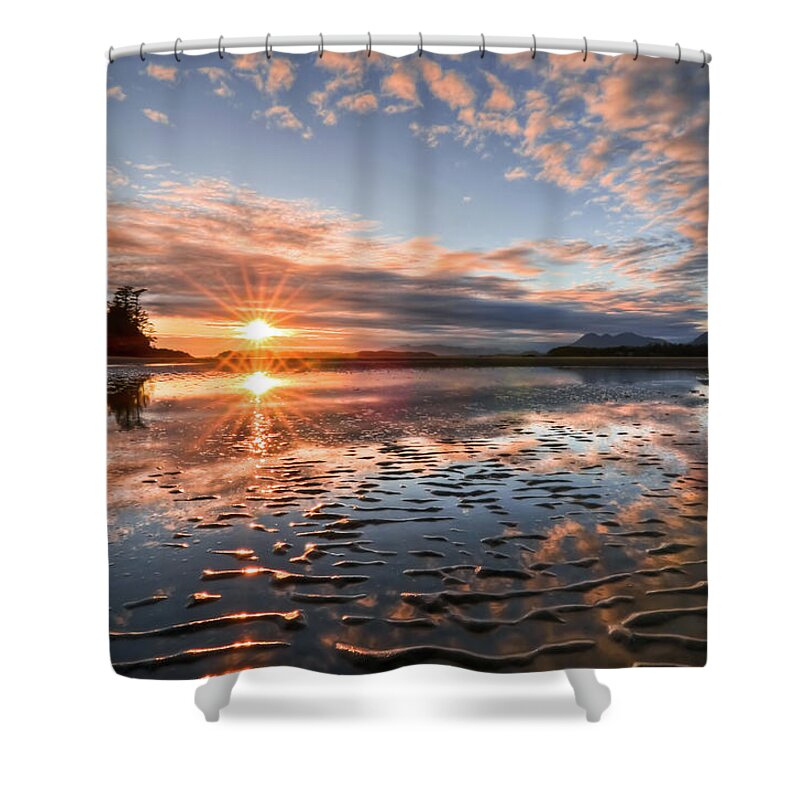 Tranquility Shower Curtain featuring the photograph Chesterman Beach Sunset by Marko Stavric Photography