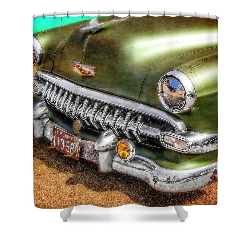 Classic Cars Shower Curtain featuring the photograph Chevrolet Glow by Kevin Lane