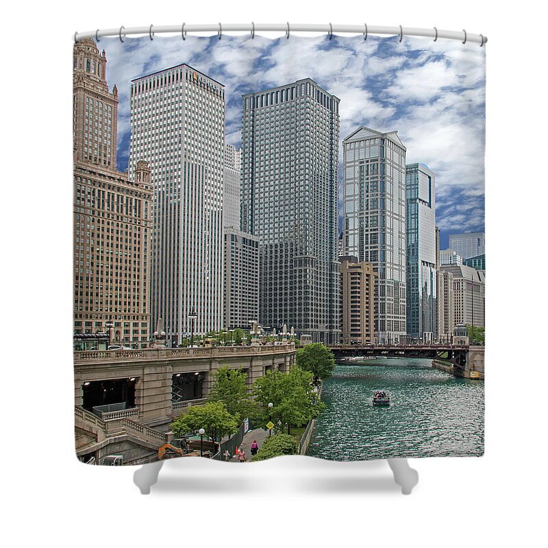 Chicago Shower Curtain featuring the photograph Chicago River by Ira Marcus