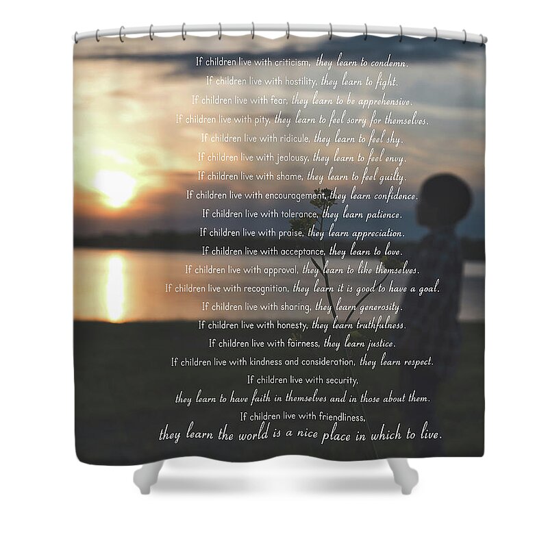Children Shower Curtain featuring the photograph Children Learn What They Live 3 by Andrea Anderegg