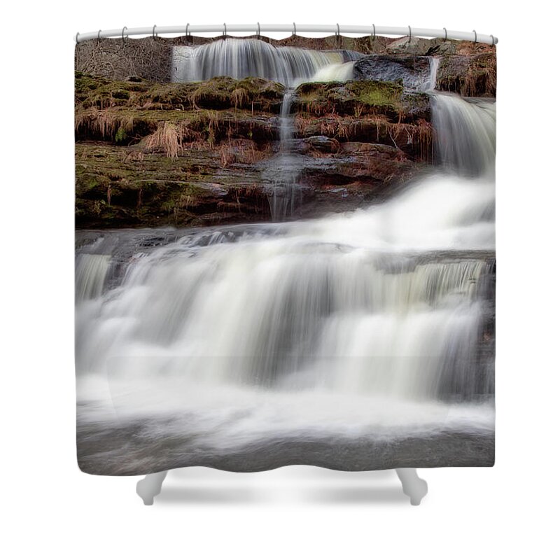 Outdoors Shower Curtain featuring the photograph Childs Park Waterfall by Michael Orso