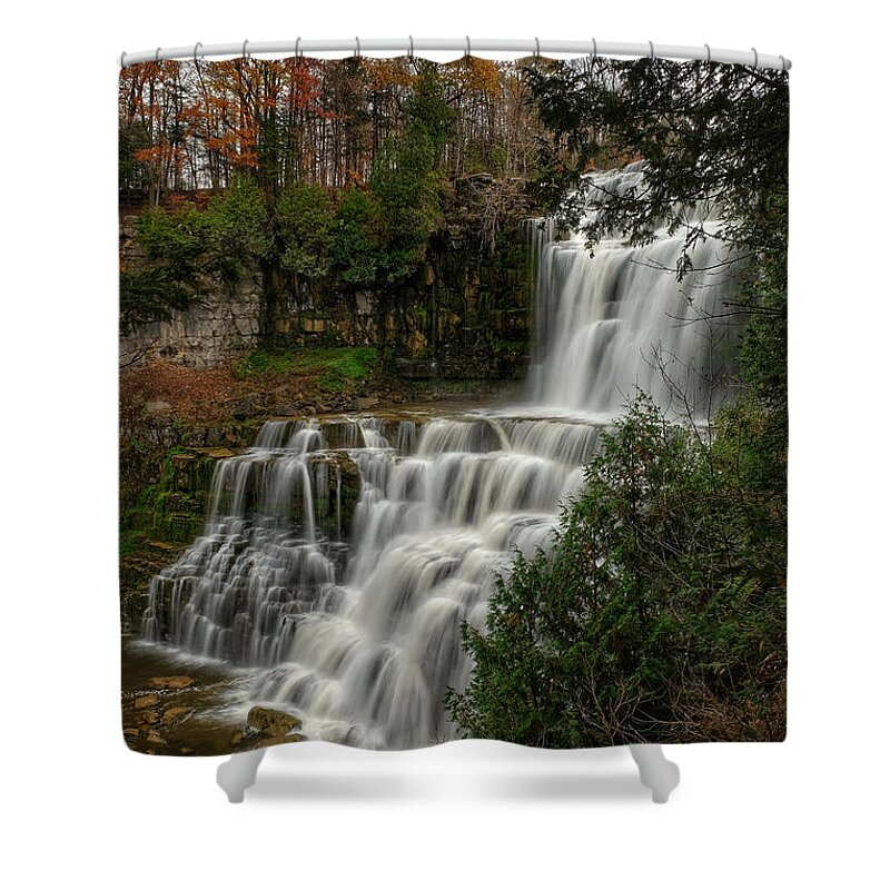 Photography Shower Curtain featuring the photograph Chitennango Falls by Jeffrey PERKINS
