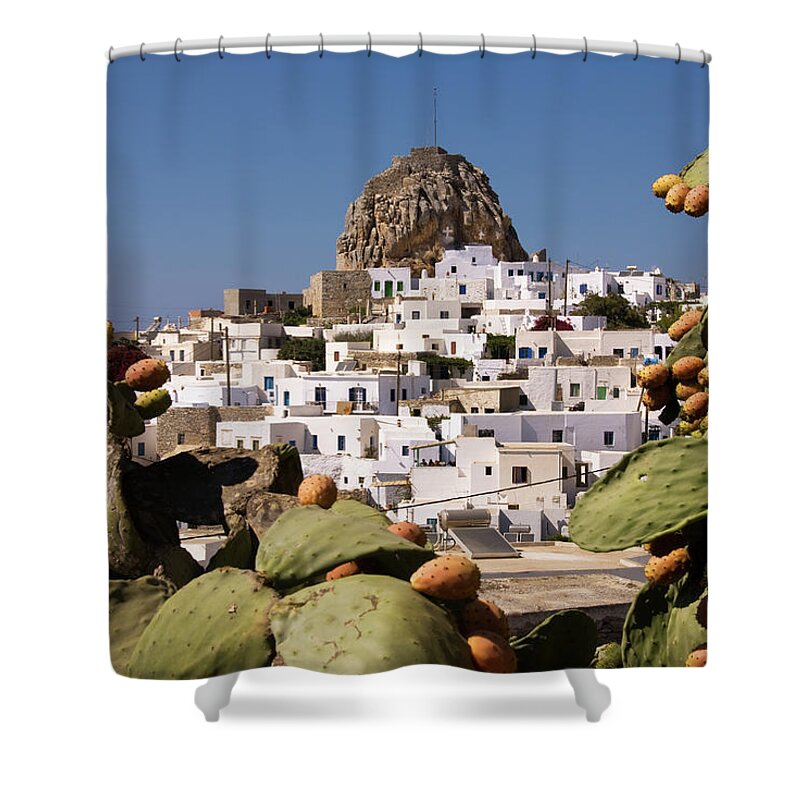 Greece Shower Curtain featuring the photograph Chora Amorgos by Hpuschmann