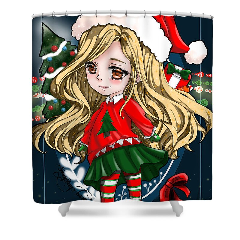 Anime Christmas Girl Sleepy Anime - Illustrations ART street