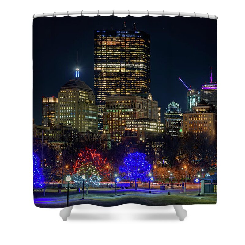 Boston Shower Curtain featuring the photograph Christmastime in Boston by Kristen Wilkinson