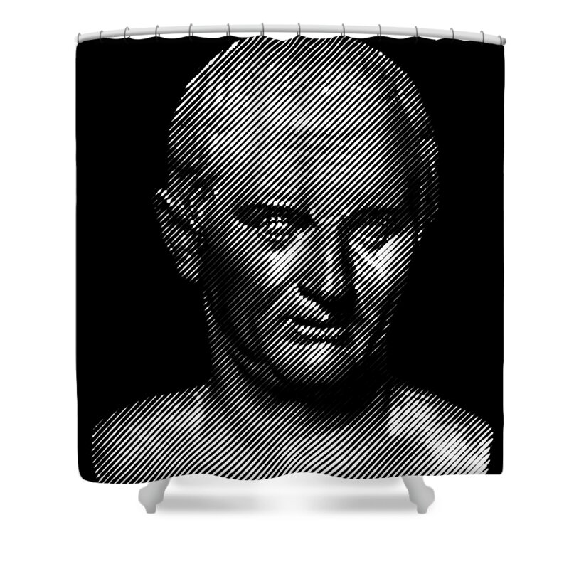 Cicero Shower Curtain featuring the digital art Cicero- philosopher, politician, lawyer, orator by Cu Biz