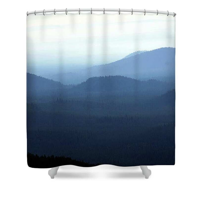 Aerial Shower Curtain featuring the photograph Cinder cones of volcanic eruptions by Steve Estvanik