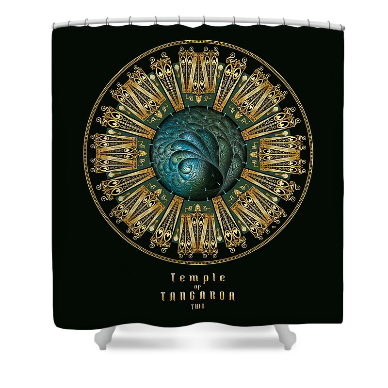 Mandala Shower Curtain featuring the digital art Circumplexical No 3726 by Alan Bennington
