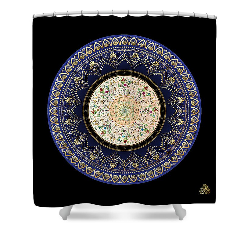 Mandala Shower Curtain featuring the digital art Circumplexical No 3957 by Alan Bennington