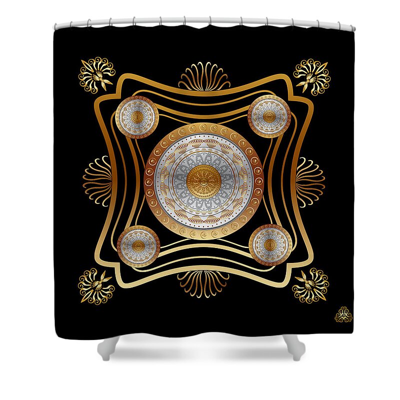 Mandala Shower Curtain featuring the digital art Circumplexical No 3964 by Alan Bennington