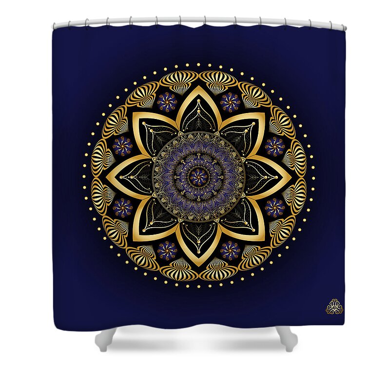 Mandala Shower Curtain featuring the digital art Circumplexical No 3991 by Alan Bennington