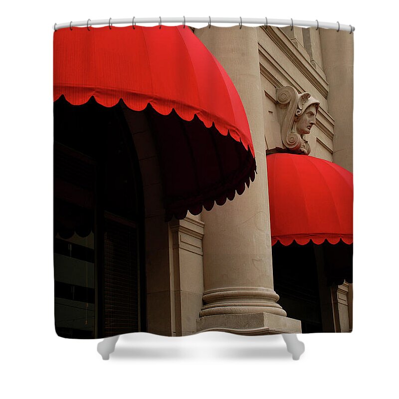 Shadow Shower Curtain featuring the photograph City Awning by Robrace