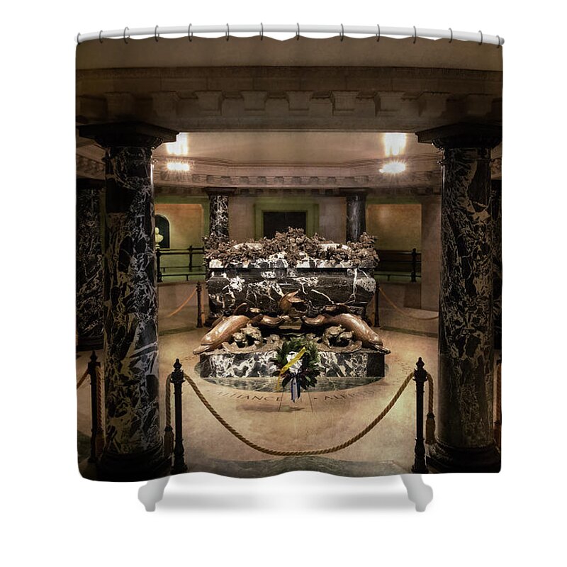 Annapolis Shower Curtain featuring the photograph City - Naval Academy - Crypt of John Paul Jones by Mike Savad