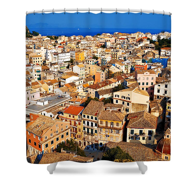Scenics Shower Curtain featuring the photograph City Of Corfu by Gehringj