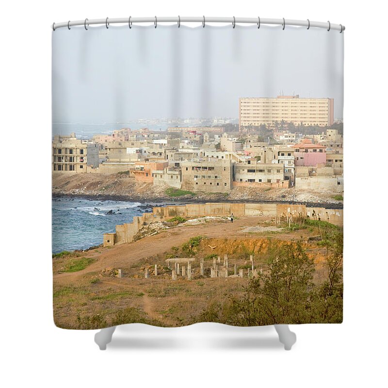 People Shower Curtain featuring the photograph City Of Dakar by Heliry