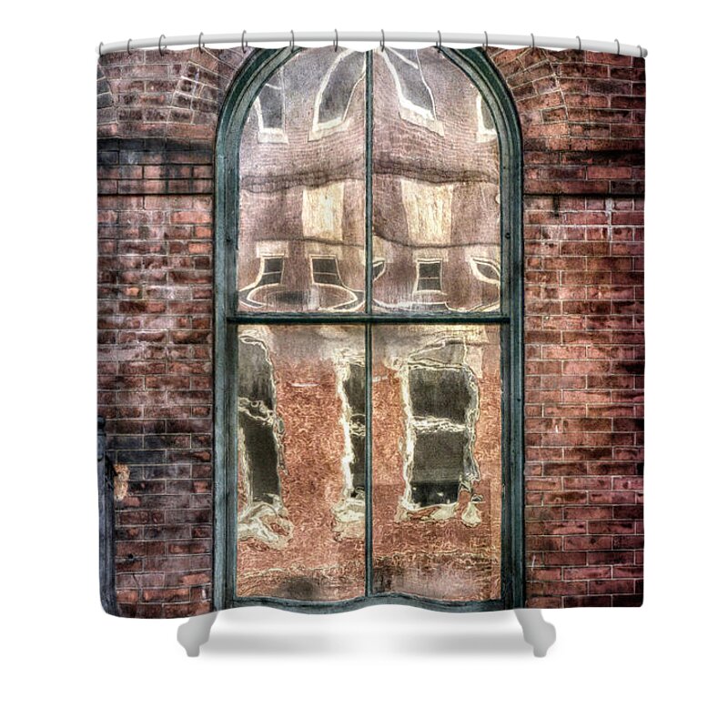 City Window Shower Curtain featuring the photograph City Window by Cindi Ressler